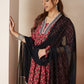 Janasya Dark Cotton Ikkat Anarkali Kurta Set | Swadesiicart