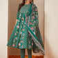 Janasya Bright Cotton Floral Anarkali Kurta Set | Swadesiicart