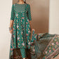Janasya Bright Cotton Floral Anarkali Kurta Set | Swadesiicart