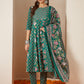 Janasya Bright Cotton Floral Anarkali Kurta Set | Swadesiicart