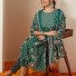 Janasya Bright Cotton Floral Anarkali Kurta Set | Swadesiicart