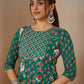 Janasya Bright Cotton Floral Anarkali Kurta Set | Swadesiicart