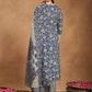 Janasya Dark Cotton Floral Anarkali Kurta Set | Swadesiicart