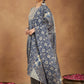 Janasya Dark Cotton Floral Anarkali Kurta Set | Swadesiicart