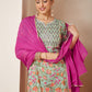 Janasya Light Cambric Floral A-Line Kurta Set | Swadesiicart