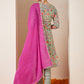Janasya Light Cambric Floral A-Line Kurta Set | Swadesiicart