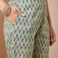 Janasya Light Cambric Floral A-Line Kurta Set | Swadesiicart