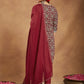 Janasya Dark Cotton Ethnic Motifs Straight Kurta Set | Swadesiicart