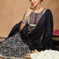 Janasya Dark Cotton Ajrakh Straight Kurta Set | Swadesiicart