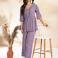 Janasya Light Dobby Chiffon Self Design Peplum Top & Bottom Set | Swadesiicart
