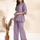 Janasya Light Dobby Chiffon Self Design Peplum Top & Bottom Set | Swadesiicart