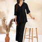 Janasya Light Dobby Chiffon Self Design Peplum Top & Bottom Set | Swadesiicart