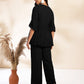 Janasya Light Dobby Chiffon Self Design Peplum Top & Bottom Set | Swadesiicart