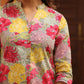 Janasya Dark Cotton Floral Straight Top & Bottom Set | Swadesiicart