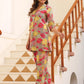 Janasya Dark Cotton Floral Straight Top & Bottom Set | Swadesiicart