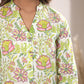 Janasya Light Cotton Floral Straight Top & Bottom Set | Swadesiicart