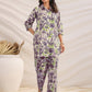 Janasya Light Cotton Floral Shirt Top & Bottom Set | Swadesiicart