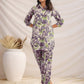 Janasya Light Cotton Floral Shirt Top & Bottom Set | Swadesiicart