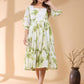 Janasya Bright Cotton Tie & dye Tiered Dress | Swadesiicart