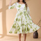 Janasya Bright Cotton Tie & dye Tiered Dress | Swadesiicart