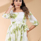 Janasya Bright Cotton Tie & dye Tiered Dress | Swadesiicart