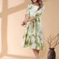 Janasya Bright Cotton Tie & dye Tiered Dress | Swadesiicart