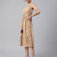 Janasya Bright Cotton Floral Tiered Dress | Swadesiicart