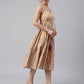 Janasya Bright Cotton Floral Tiered Dress | Swadesiicart