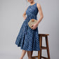 Janasya Bright Cotton Floral Tiered Dress | Swadesiicart