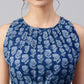 Janasya Bright Cotton Floral Tiered Dress | Swadesiicart