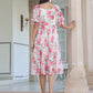 Janasya Bright Georgette Floral Tiered Dress | Swadesiicart