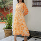 Janasya Bright Georgette Floral Fit & Flare Dress | Swadesiicart