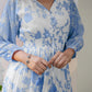 Janasya Light Georgette Floral Fit & Flare Dress | Swadesiicart