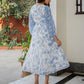 Janasya Light Georgette Floral Fit & Flare Dress | Swadesiicart