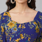 Janasya Bright Georgette Floral Tiered Dress | Swadesiicart