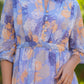 Janasya Dark Georgette Floral A-Line Dress | Swadesiicart