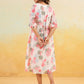 Janasya Light Georgette Floral Flared Dress | Swadesiicart