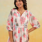 Janasya Light Georgette Floral Flared Dress | Swadesiicart