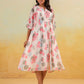 Janasya Light Georgette Floral Flared Dress | Swadesiicart
