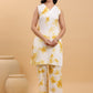 Janasya Bright Cotton Tie & dye Straight Kurta Set | Swadesiicart