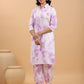 Janasya Bright Cotton Tie & dye Straight Kurta Set | Swadesiicart