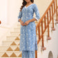 Janasya Bright Cotton Kalamkari Straight Kurta Set | Swadesiicart
