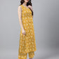 Janasya Bright Cotton Floral Straight Kurta Set | Swadesiicart