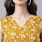 Janasya Bright Cotton Floral Straight Kurta Set | Swadesiicart