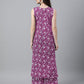 Janasya Bright Cotton Floral A-Line Kurta Set | Swadesiicart
