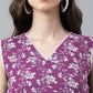 Janasya Bright Cotton Floral A-Line Kurta Set | Swadesiicart