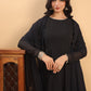 Janasya Dark Georgette Solid Anarkali Kurta Set | Swadesiicart