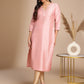 Janasya Pink Crepe Silk Solid Straight Kurta | Swadesiicart