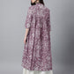 Janasya Light Cotton Floral Flared Kurta - Swadesiicart