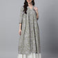 Janasya Light Cotton Floral Flared Kurta - Swadesiicart